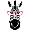 Zebra Brille Nerd