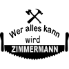 zimmermann mit säge