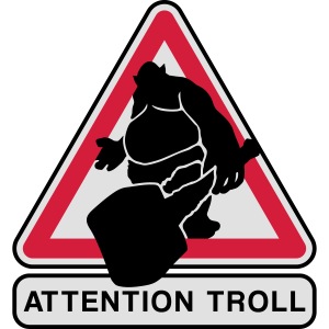 Znak ostrzegawczy trolla