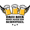 Drei Bier ein Schnitzel