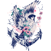 Bird fish with anchor