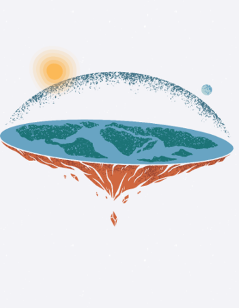 Flache Erde Scheibe Karte Universum Geschenk