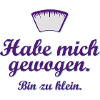 bin zu klein