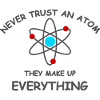 Never trust an atom