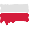 Runny paint flag Poland