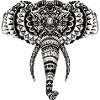 Éléphant Zentangle