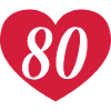 80th birthday heart