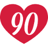 90th birthday heart