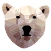 Eisbär Kopf Polygon