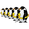 Pinguine mit Quietscheentchen