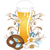Wheat beer with snack