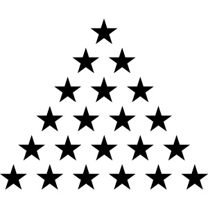 1-6 stjerner (sort)