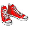 Red sneakers