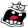 Screaming Anxious Comic Cartoon Face