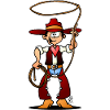 Cowboy avec un lasso