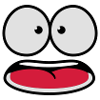 Frightened Insecure Looking Cartoon Face