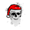 Skull Artwork - Santa Claus.