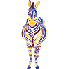 Zebra bunt 3-farbig