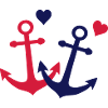 2 ancres avec coeur