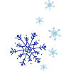 Snowflakes falling