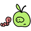 Apfel + Wurm 3