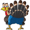 Tailfeathered Turkey Cartoon
