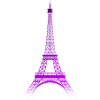 Tour Eiffel (dégradé violet-pourpre)