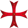 Templar kors röda rubiner