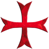 Croix de Templar simplement rouge