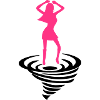 Dancing woman on tornado