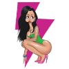Pink Lightning Pin-up