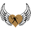 Tennis heart with wings