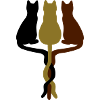 3 cats vector