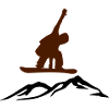 Snowboarders on the mountain