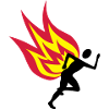 Jogger fire