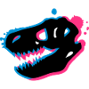 T Rex Skull 3-D