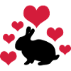Rabbit with 6 hearts 2