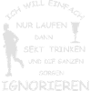 Laufen und Sekt trinken