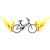 Fahrrad Mit Flammen
