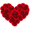 Roses love heart red