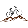 On mountain bike