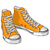 Orange sneakers