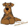 Airedale Terrier liegend