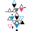 graphic pattern of triangles