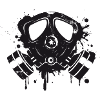 Gas mask graffiti