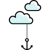 Anker mit Wolke