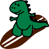 Surfing Dinosaurier