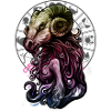 Sternzeichen Widder rainbow grey - RAHMENLOS