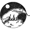 anteater, wave, moon