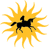 Sonne mit Einhorn
